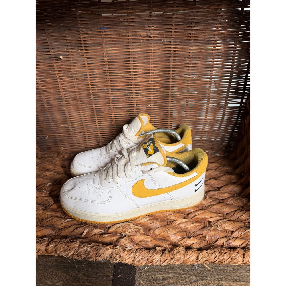 Nike Air Force 1 Low 07 LV8 Double Swoosh White University Gold CT2300-100 10.5 - Picture 3 of 8